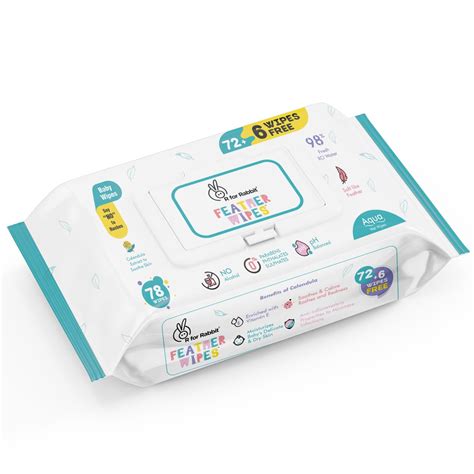 Buy R for Rabbit Feather 78 Baby Wet Wipes for new born Combo Pack of 1 ...