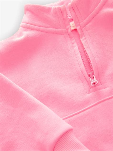 Buy Bright Pink Quarter Zip Sweatshirt (3mths-7yrs) from the Next UK ...