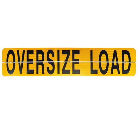 12" x 60" Hinged Aluminum Oversize Load Sign for Trucks - Heavy Duty ...