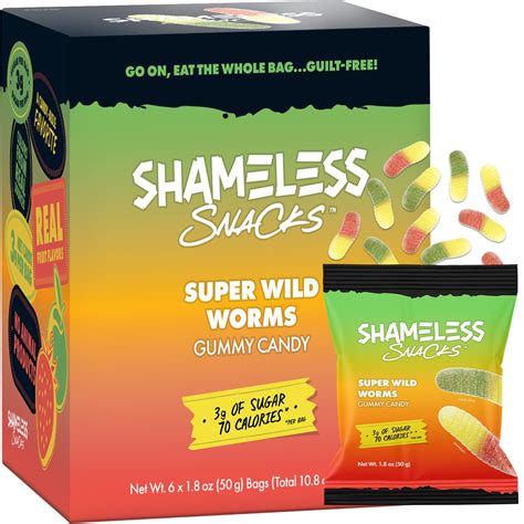 Amazon.com : Shameless Snacks - Low Sugar Candy, Sour Candy, Vegan ...