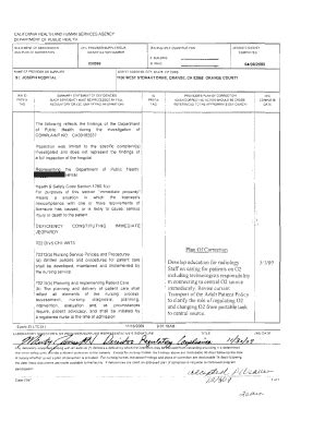 Fillable Online cdph ca CALIFORNIA HEAL TH AND HUMAN SERVICES AGENCY ...