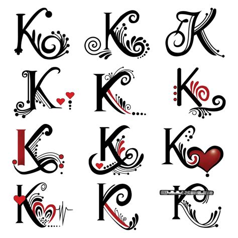 K Name Alphabet Tattoo Waterproof For Men and Women Temporary Body Tattoo