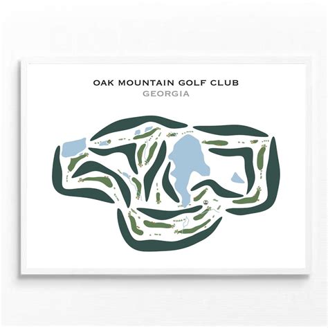Oak Mountain Golf Club, GA | Golf Course Map, Golf Map, Golfer Gift for Him, Scorecard Layout ...