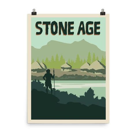 Stone Age Board Game Poster Minimalist Travel Poster | Etsy | Board ...