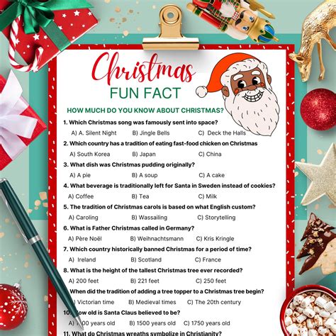 Christmas Fun Fact Game, Christmas Trivia Question, Christmas Games ...