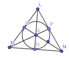 Find the locus of point ℓ equidistant from three vertices and three ...