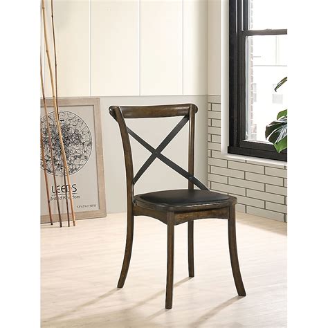 Furniture of America Cordele Faux Leather Upholstered Dining Side Chair ...