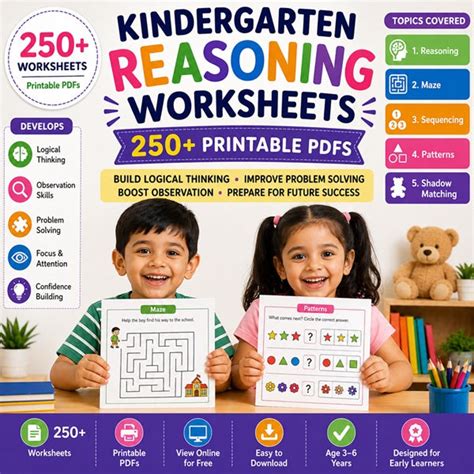 Kindergarten Reasoning Worksheets PDF | LKG, UKG & Preschool – Olympiad ...