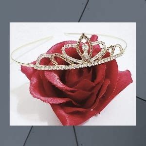 DKB® Golden Crystal Rhinestone Princess Hair Tiara Crown for Girls and ...