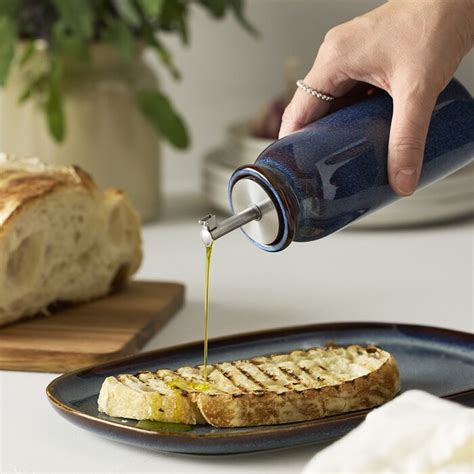 BRUGDHAJ oil/vinegar bottle, blue, 19 cm (7 ½") - IKEA