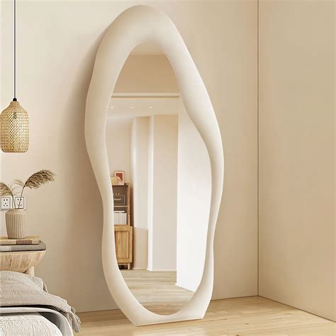 Ginny luxury full length mirror irregular floor mirror fitting mirror ...