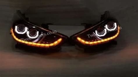 NEW VERNA FLUIDIC U SHAPE DUAL PROJECTOR HEADLIGHTS WITH MATRIX DRL V1 ...