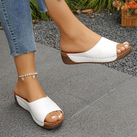Women's Thick Sole Wedge Soft Bottom Casual Slippers, New Designs ...