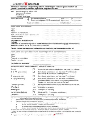 Fillable Online formulier voor een vergunning tot het aanbrengen van ...