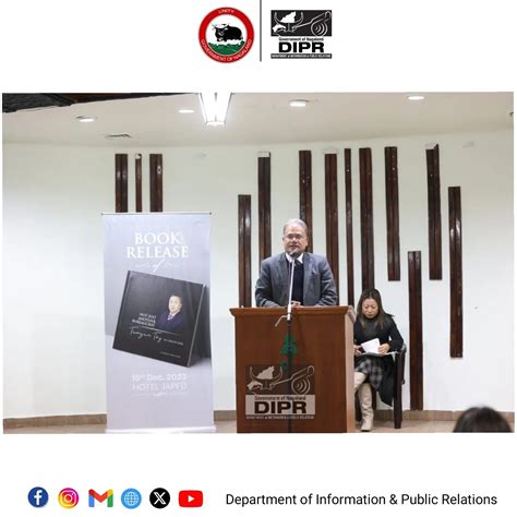 Chief Secretary Nagaland J. Alam launched the book "Not Just Another ...