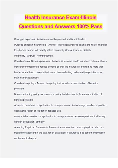 Image result for Health Insurance License Exam Questions