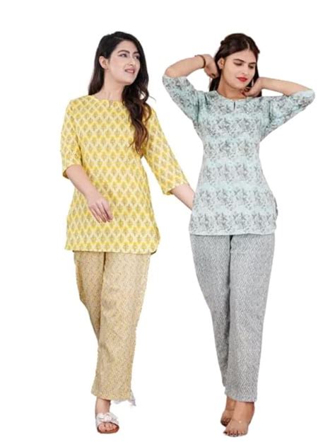 Buy Ganpati Cotton Printed Night Suit for Women's Shirt and Pyjama ...