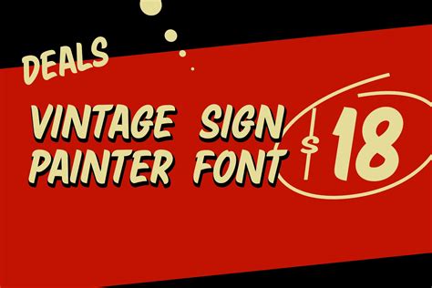 Deal | Vintage Sign Painter Font – MasterBundles