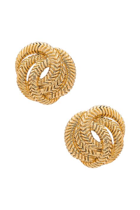 Jennifer Behr Elaina Stud Earrings in Gold | REVOLVE