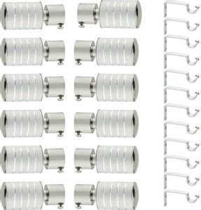 Florina Silver Rod Rail Bracket, Curtain Knobs Metal Price in India ...