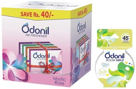 Odonil Bathroom Air Freshener Blocks Mixed Fragrances - 48g (Pack of 4 ...