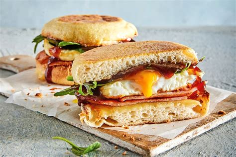 Bacon Fried Egg English Muffin Bacon, Scallion Fried Egg And Cheese
