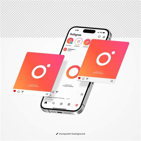 PSD Instagram with iPhone 15 Pro free mockup with editable background ...
