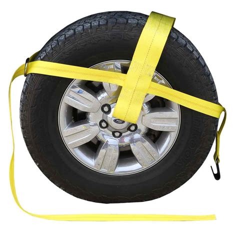 Yellow Adjustable Tow Dolly Strap with 4” Top Strap and Flat Hook - Walmart.com