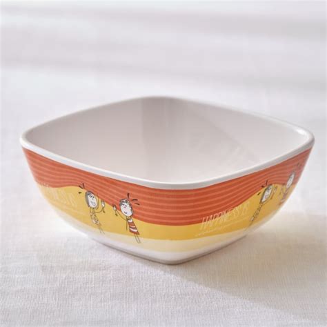 Buy Melina Happiness Copper Set of 4 Melamine Printed Snack Bowls ...
