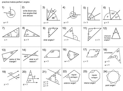 Image result for Geometry Angles Cheat Sheet