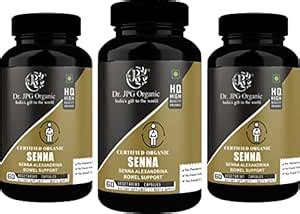 Buy Dr. JPG Organic Senna Capsules For Bowel Support 650mg 60 Veg ...