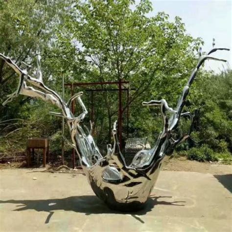 大型不锈钢雕塑定制玻璃钢金属雕塑广场户外公园景观造型厂家订做 - - 园艺护栏供应 - 园林资材网
