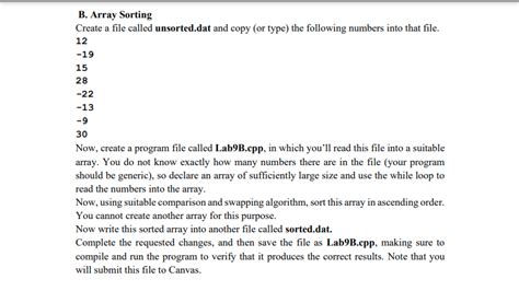 Image result for Unsorted Array Example