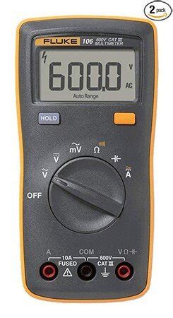 FLUKE- Digital Multimeter (600 VAC/VDC) (FLUKE 106) + Free Calibration ...
