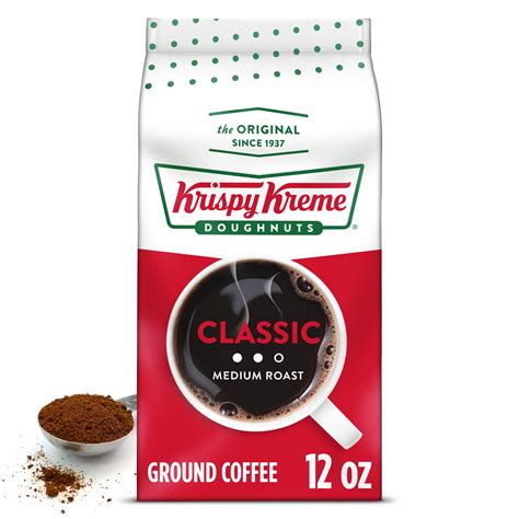 Krispy Kreme Doughnuts, Classic, Ground Coffee, Medium Roast, Bagged ...