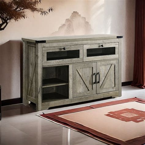 Fun Orange Farmhouse/Rustic Gray Tv Stand (Accommodates TVs up to 60-in ...