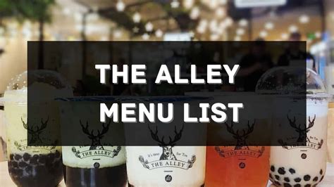 The Alley Menu Prices Philippines 2026 [Updated] — All About ...