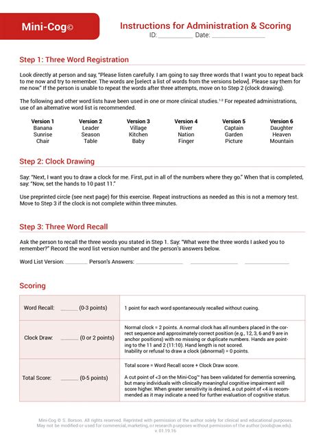 Image result for Mini-Cog Testing