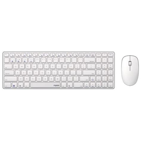 Buy RAPOO 9300M Multi Mode Wireless Keyboard and Mouse Combo (White) at ...