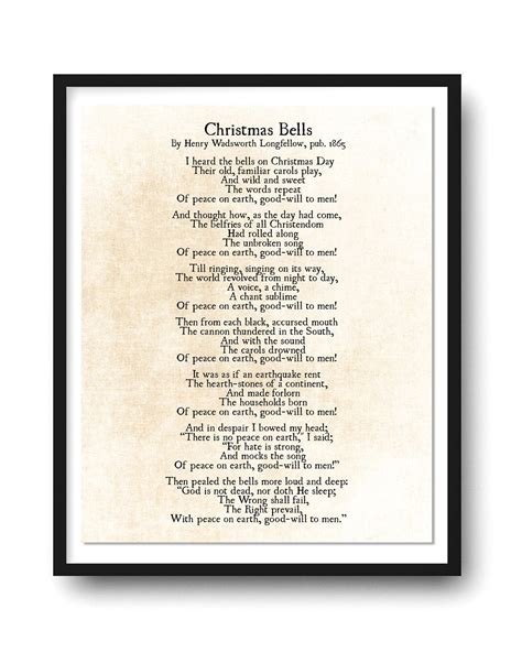 I Heard the Christmas Bells, Henry Wadsworth Longfellow Poem, Christmas ...