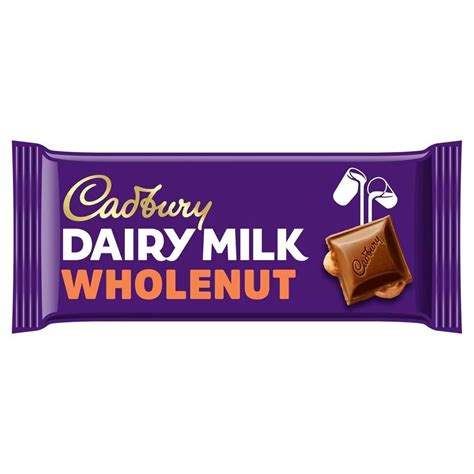 Шоколад молочный Кэдбери Cadbury Dairy Milk Wholenut цельный фундук 120 ...