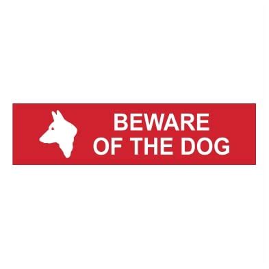 BEWARE OF THE DOG- Safety Sign Sticker |Waterproof Sticker : Amazon.in ...