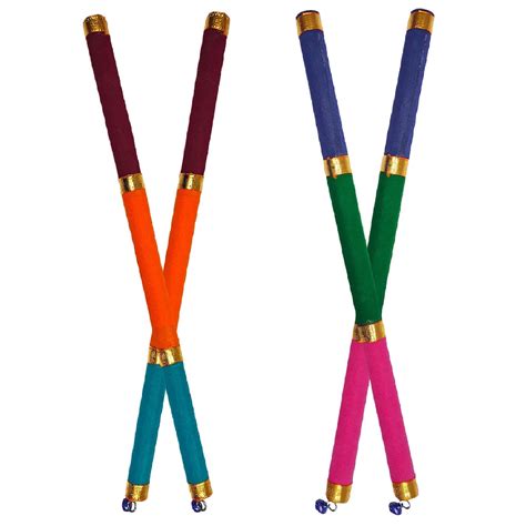 Buy Velvet Dandiya Sticks For Garba Nights (2 Pair) in India at Best ...