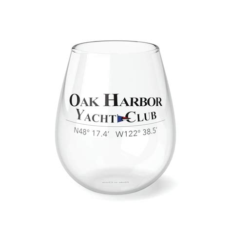 Stemless Wine Glass, 11.75oz - Oak Harbor Yacht Club
