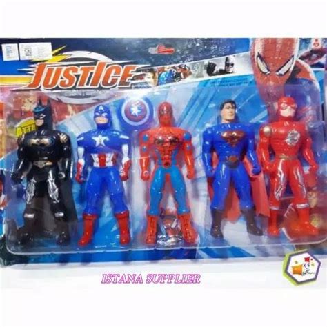 Jual Mainan Anak Laki Cowok Robot Robotan Super Hero Set Spiderman ...