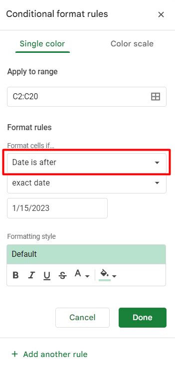 Image result for Conditional Formatting Google Sheets with Dates