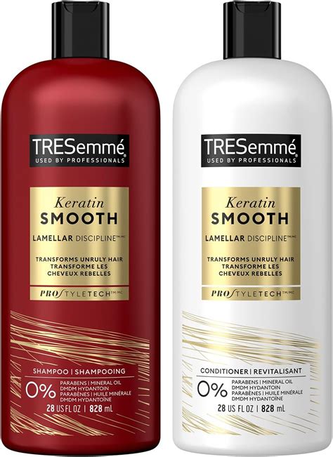 TRESemme Shampoo and Conditioner Set - Keratin Smooth Anti-Frizz Hair ...