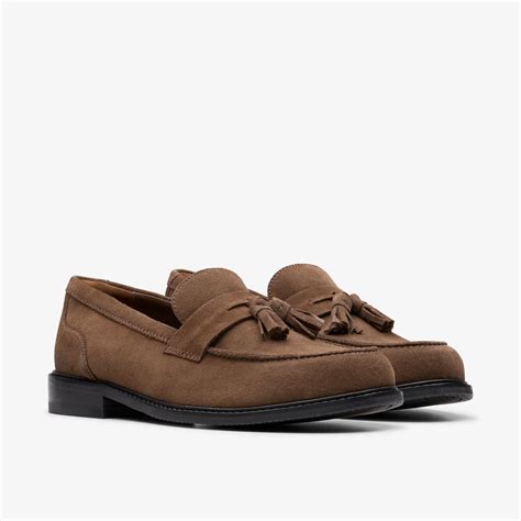 Mens CraftArlo Step Brown Suede Slip Ons | Clarks