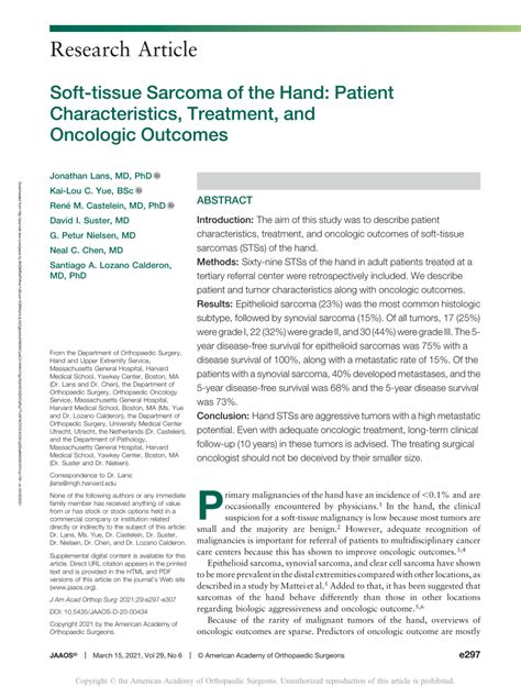 Image result for Soft Tissue Sarcoma Hand