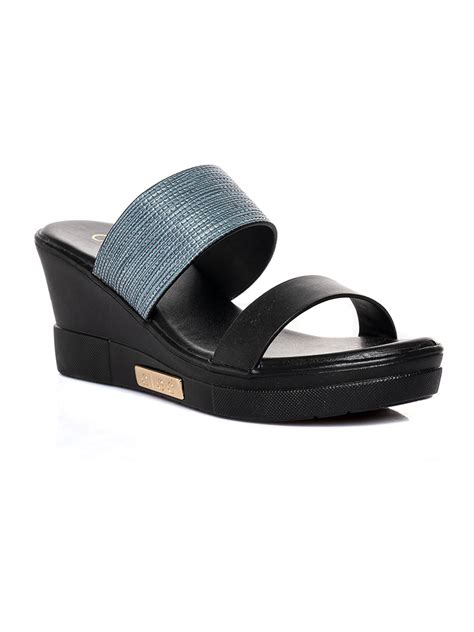 Buy Khadim Cleo High Heel Wedge Mule Slip On Sandal for Women Online in ...